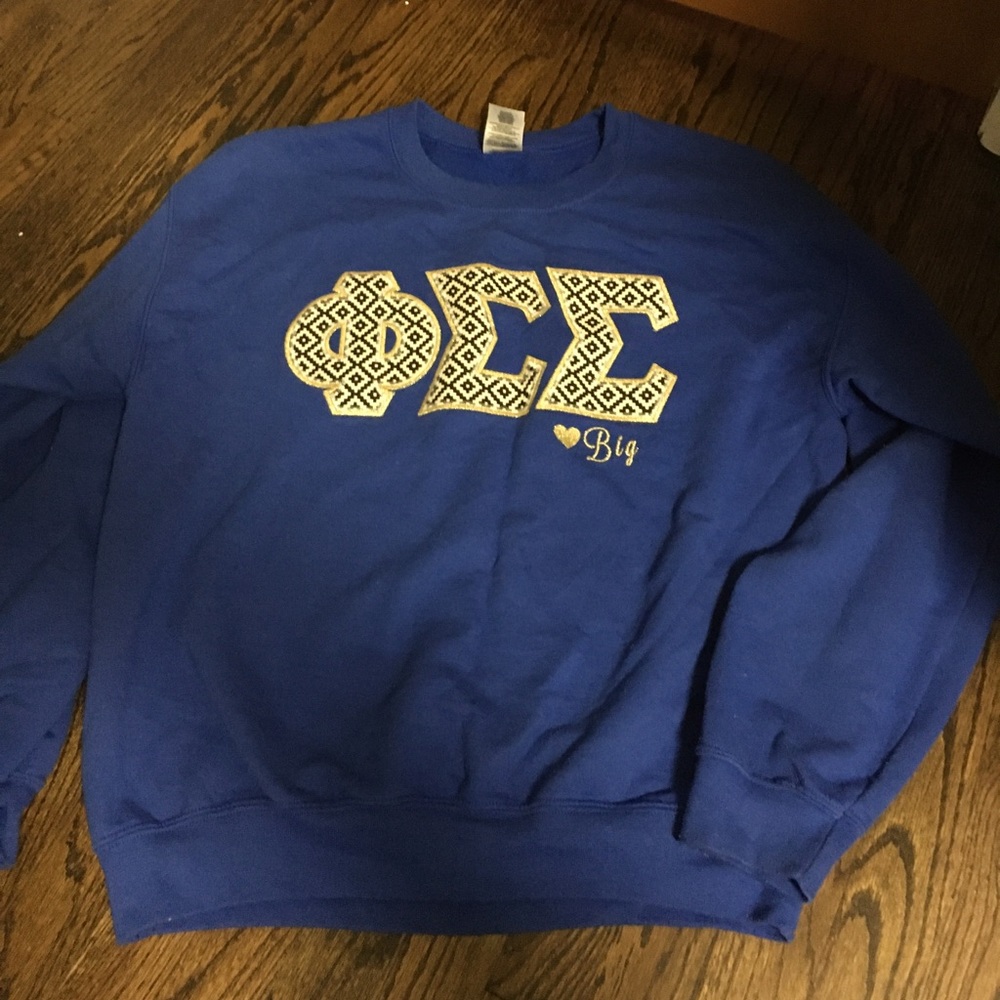 Phi Sigma Sigma letter crewneck sweatshirt